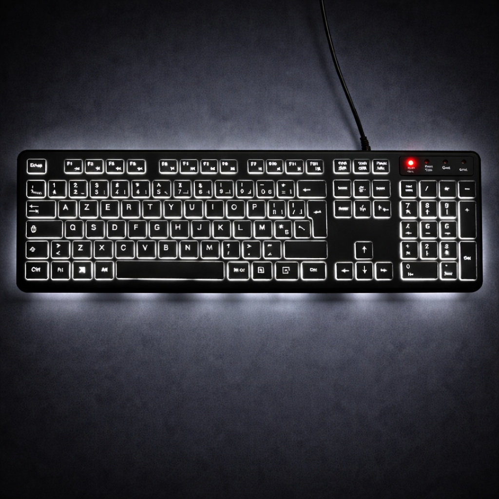 Clavier Gaming Filaire Rétroéclairé,  Pour Tout Type d'Appareil