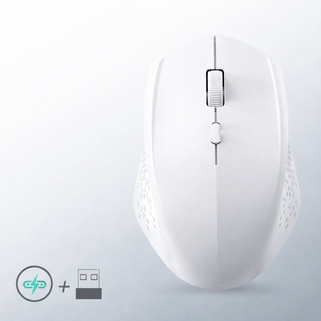 Souris Sans Fil 2.4G, Bluetooth 5.2 Avec Batterie Rechargeable
