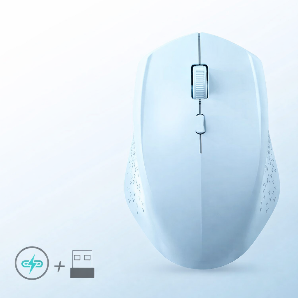Souris Sans Fil 2.4G, Bluetooth 5.2 Avec Batterie Rechargeable