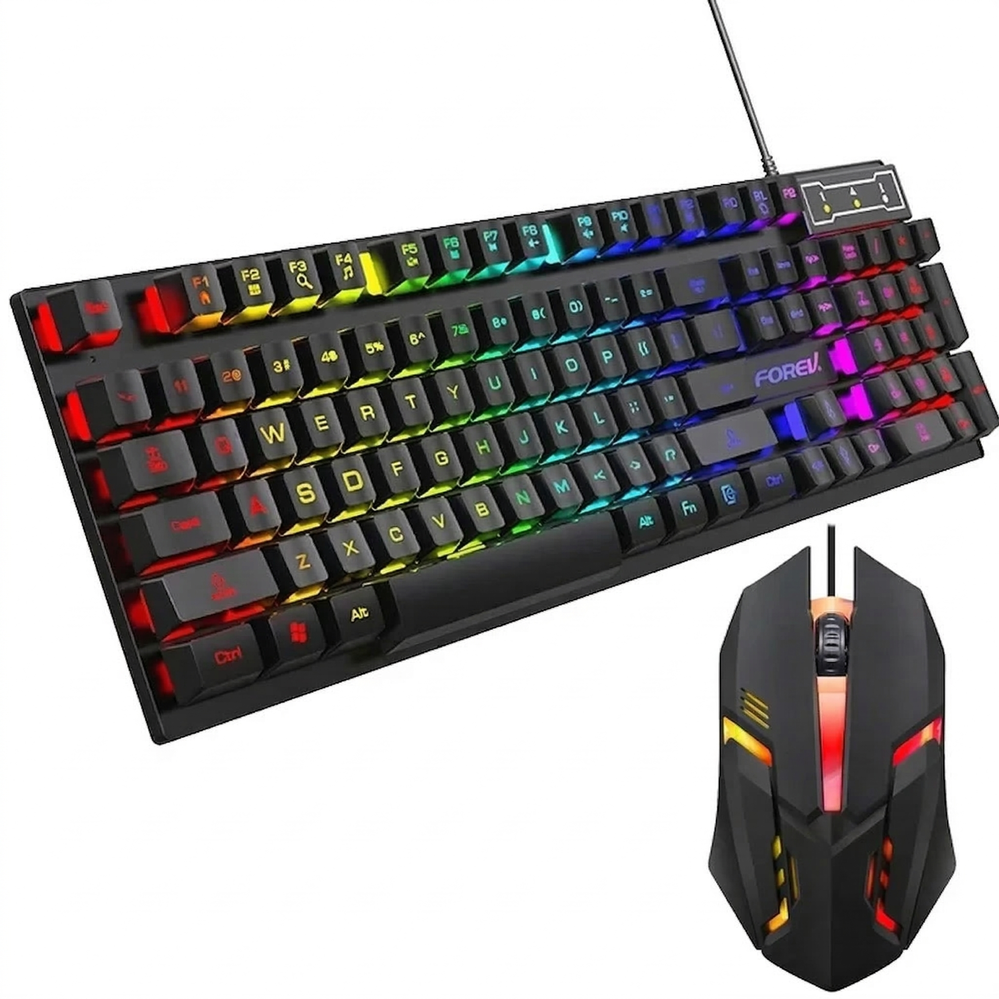 Clavier Mécanique Rétroéclairé RGB, Ensemble Clavier + Souris Pour Gamer