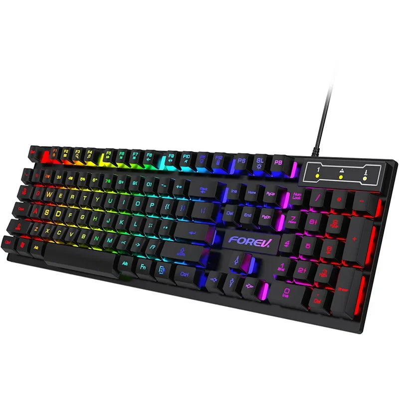 Clavier Mécanique Rétroéclairé RGB, Ensemble Clavier + Souris Pour Gamer