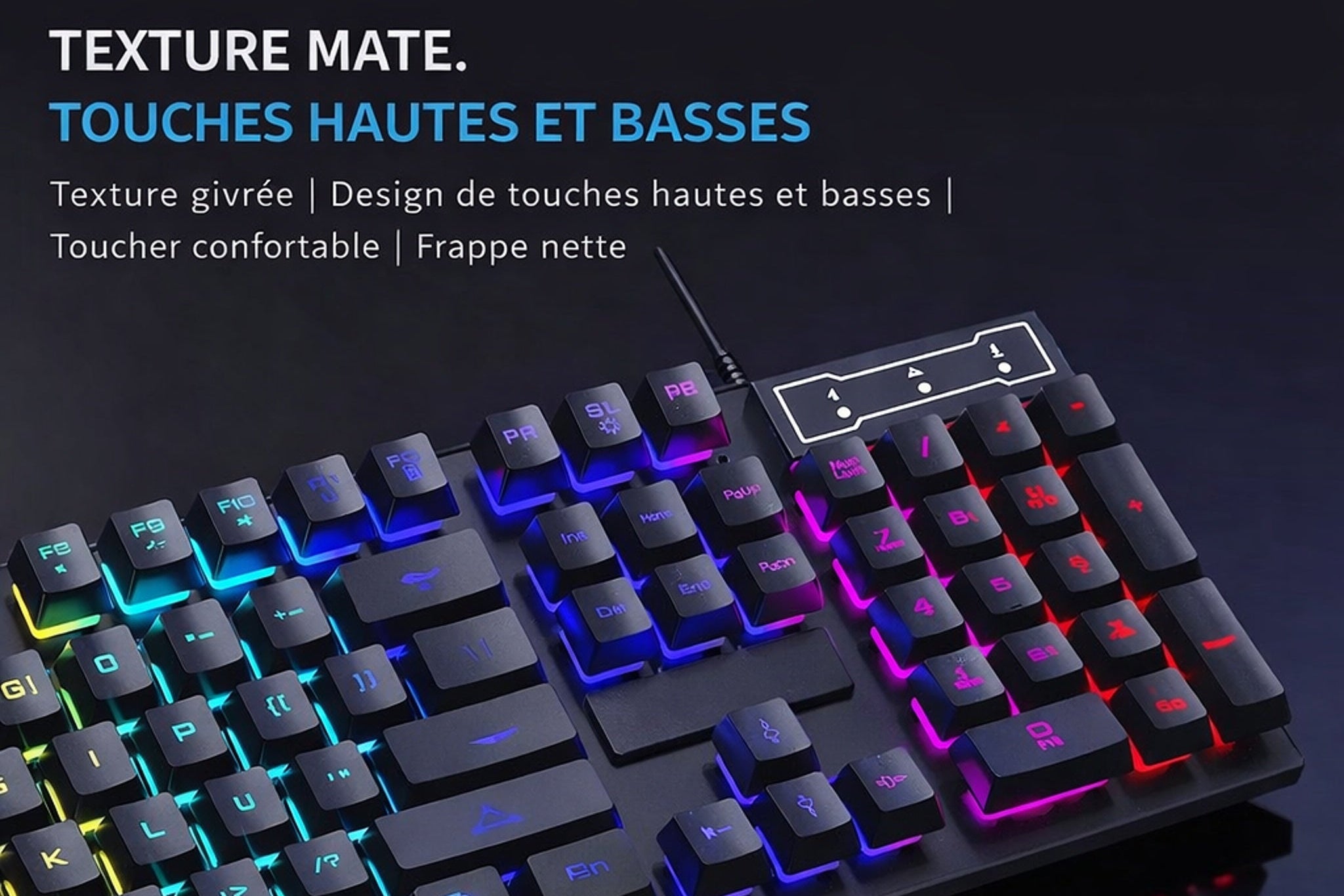 Clavier Mécanique Rétroéclairé RGB, Ensemble Clavier + Souris Pour Gamer